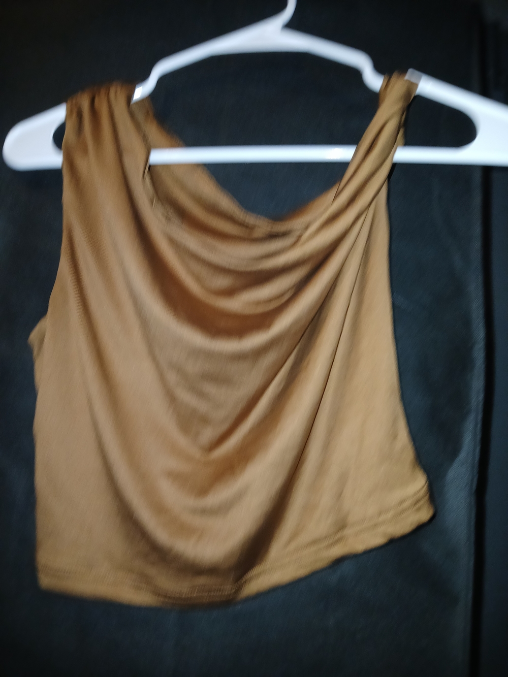 Women's Draped Tank Top in Camel